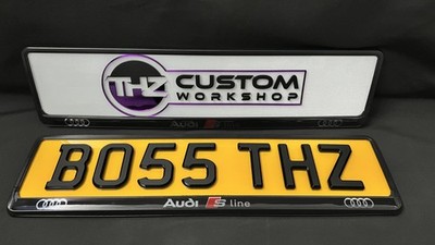 Front & Rear Audi S-Line Plate Holders Surrounds   Fits All Models & Top Quality