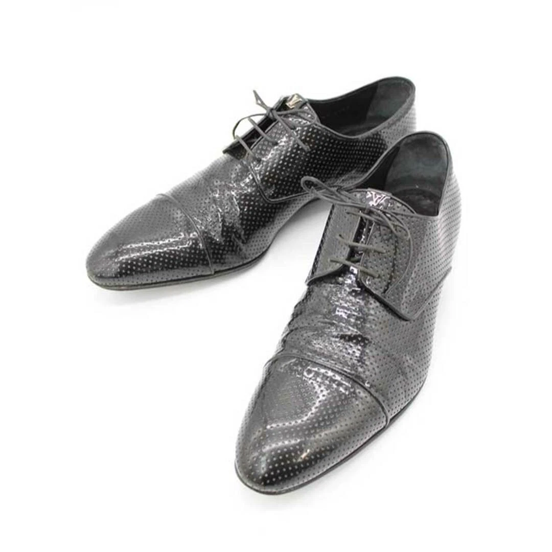 LOUIS VUITTON（LV） Louis Vuitton Punching Scarpe Punta Dritta Uomo Nero 7 NUOVO ARRIVO◇ Usate BAMBINI 0