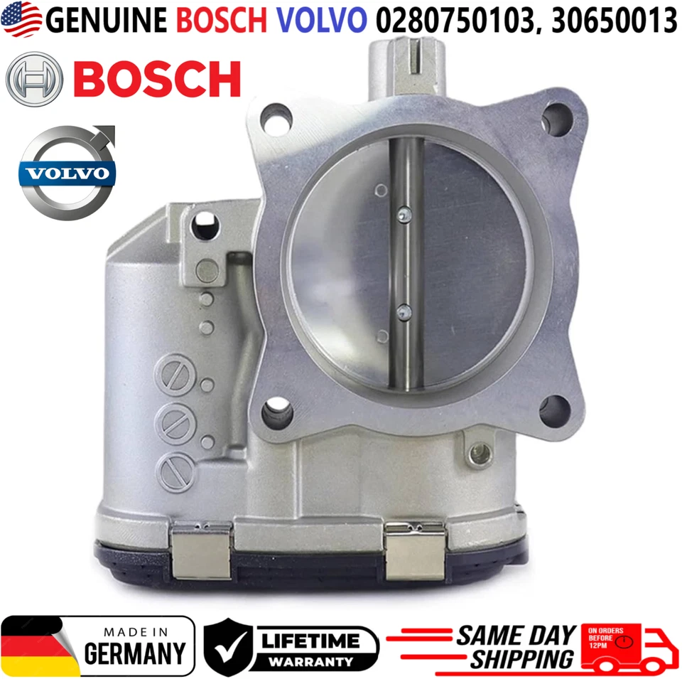 Cuerpo de acelerador Bosch genuino para Volvo S60 S80 V70 XC70 XC90 2002-2013, 30650013 Foto 4 de 4