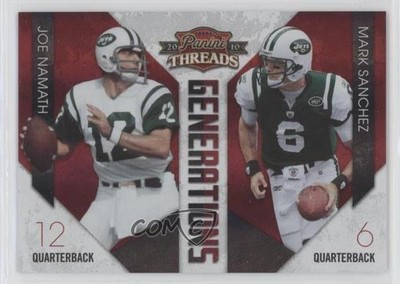 2010 Threads Generations Century Proof /100 Joe Namath Mark Sanchez #8 HOF 8at