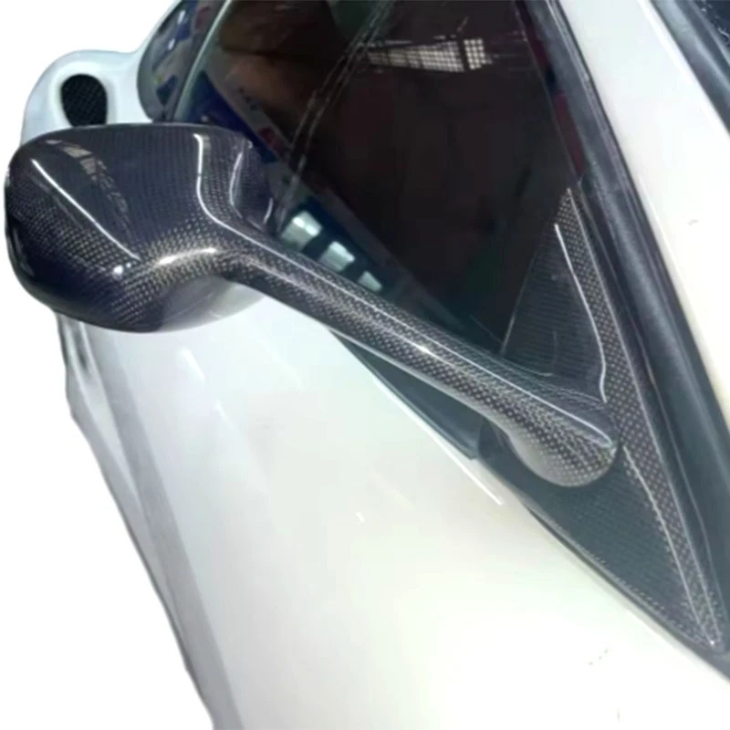Conjunto de espejo retrovisor tejido liso carbono estilo CS para Ferrari 360 1999-2005 Foto 4 de 4