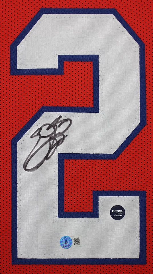 Camiseta deportiva Emmitt Smith autografiada y enmarcada naranja Florida auto Beckett certificado de autenticidad Foto 2 de 4