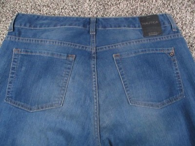 Nautica Demi Bootcut Jeans Womens 30 Blue Med Wash Mid Rise Stretch Denim 32x33