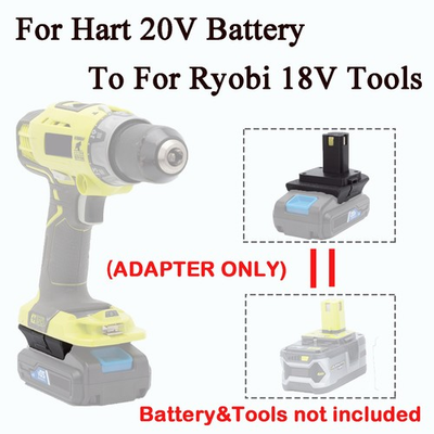 #ad New Adapter Fits Hart 20V Li ion Battery Convert To For Ryobi 18V series Tools $18.52
