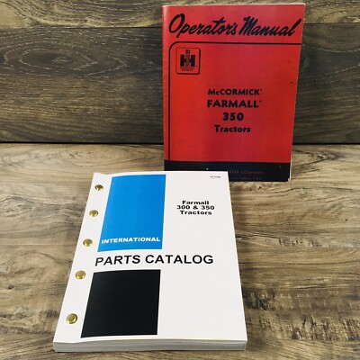 #ad Farmall 350 Gas Tractor Parts Operators Manual Set Catalog Owners Assembly Book $48.97