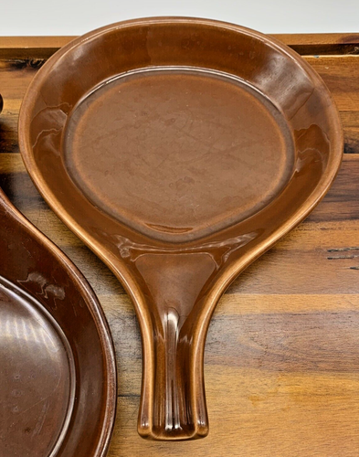 Set of 2 Homer Laughlin Fiesta Chocolate Open Skillets 11.5" Restaurant Ware - Picture 3 of 10