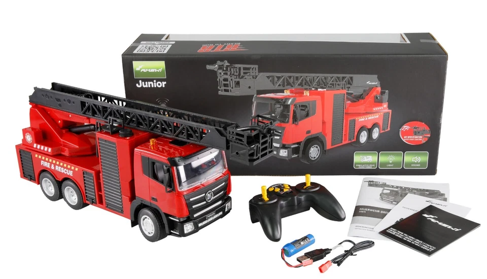 Camion Vigili del Fuoco Radiocomandato Huina 1361 Scala 1:18 RTR 9Ch - Immagine 2 di 4