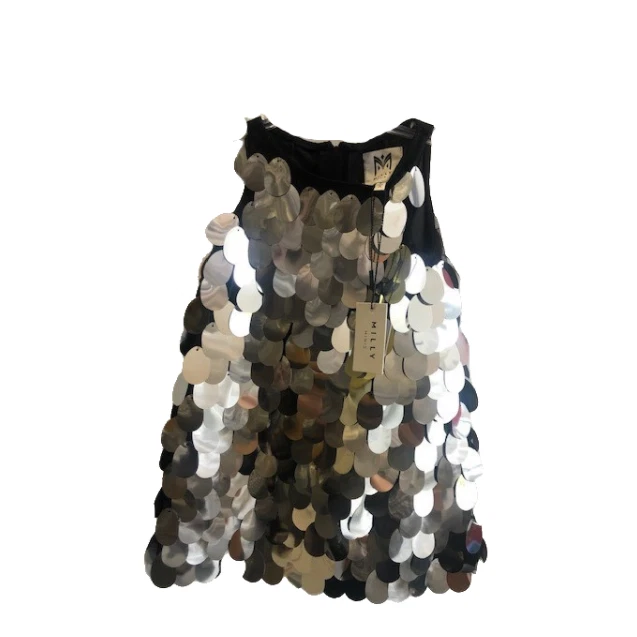Milly Minis Girls Angular Shift Dress Silver Sequins Size 2 eBay