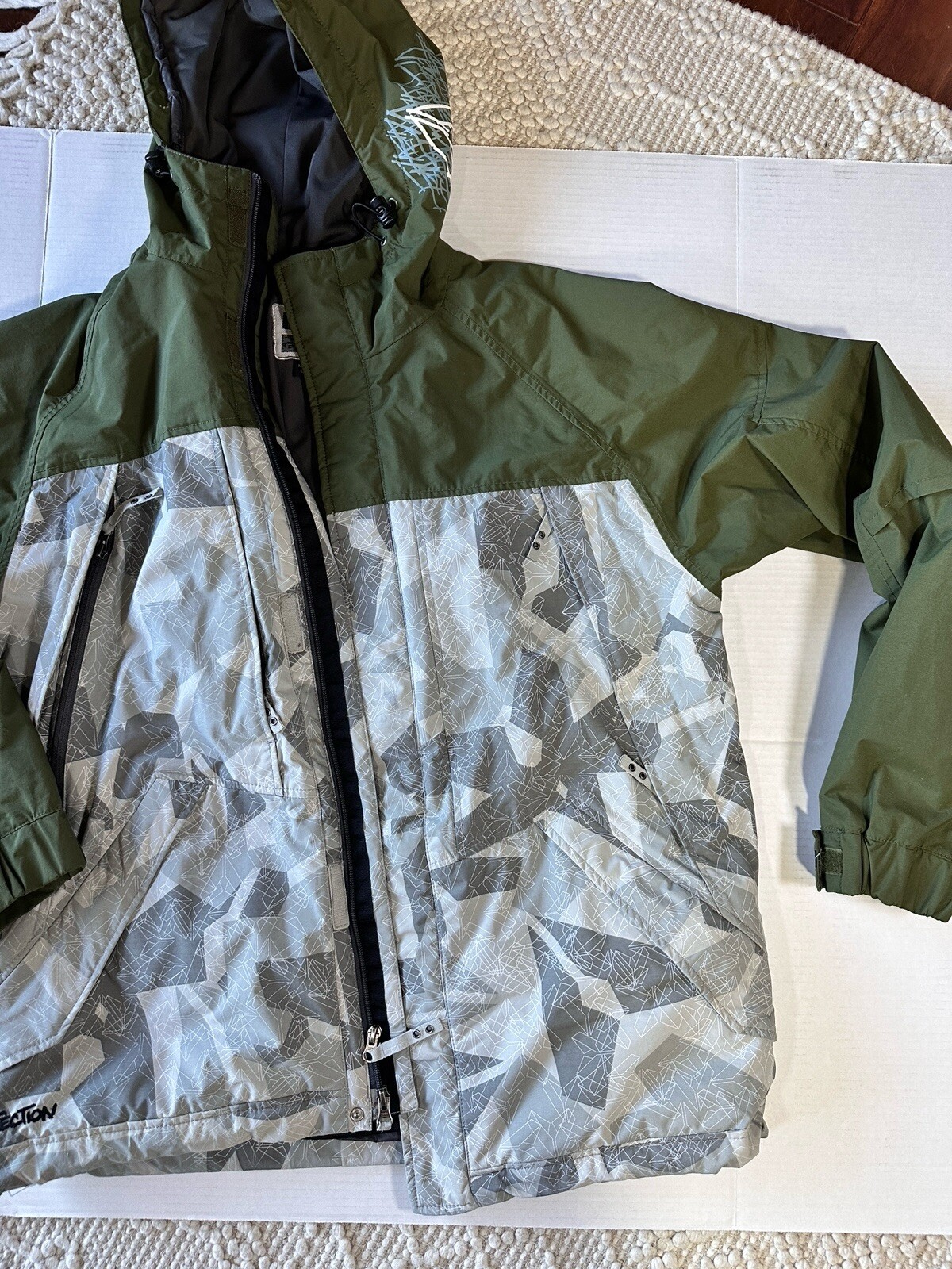 Section Men Jacket Large Green Gray Snowboard Ful… - image 2