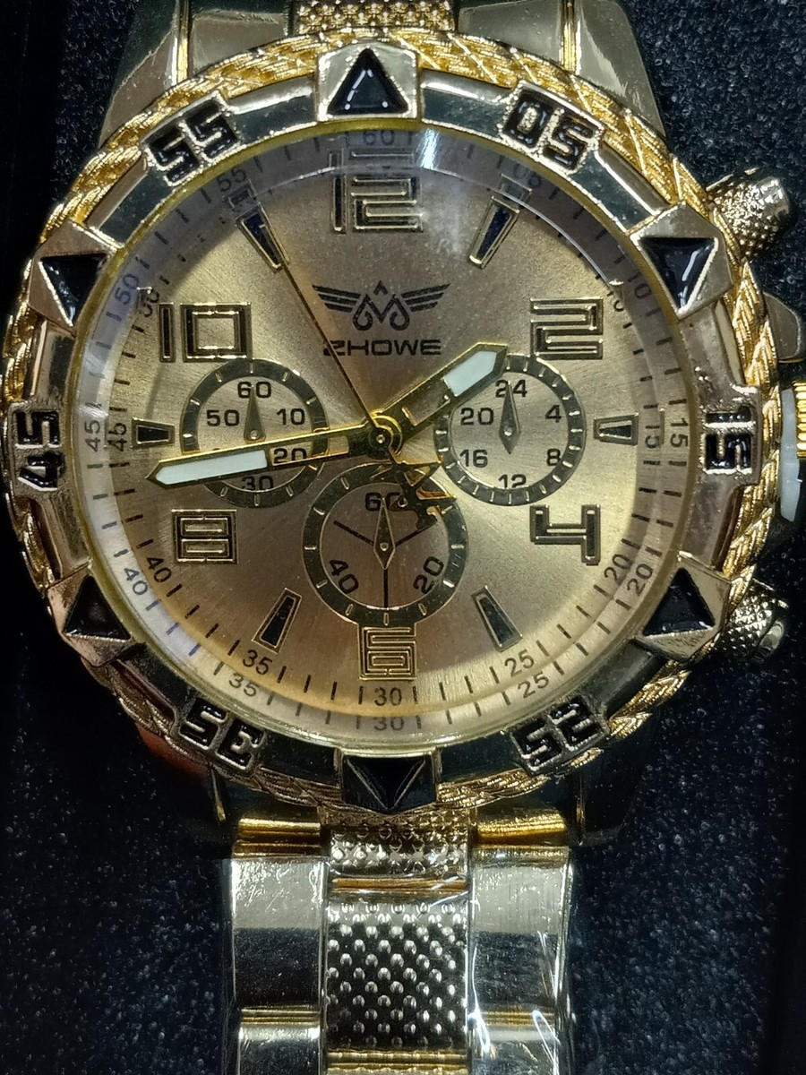 希少 カメオ バングルウォッチ ストーンカメオ ゴールド 【0307】 Zhowe Gold Tone Round Dial Quartz Movement Men's Watch | eBay