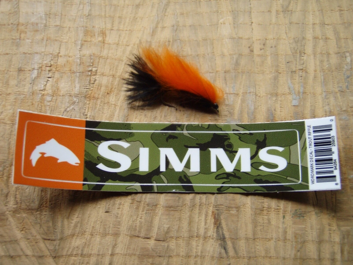 SIMMS Fishing Products Authentic Trout Riffle wordmark sticker