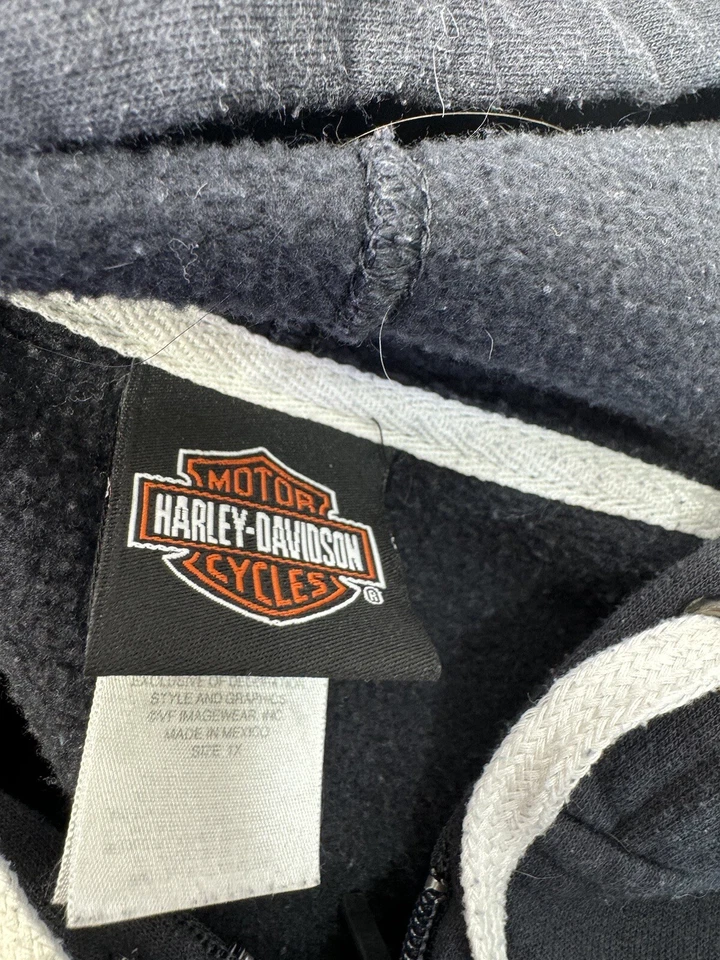 HARLEY DAVIDSON WOMEN'S Mount Rainer PULLOVER ZIP UP HOODIE SZ 1X Black - Image 4 of 4