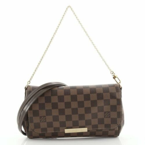 AUTHENTIC Louis Vuitton Favorite MM Damier Ebene PREOWNED (WBA725