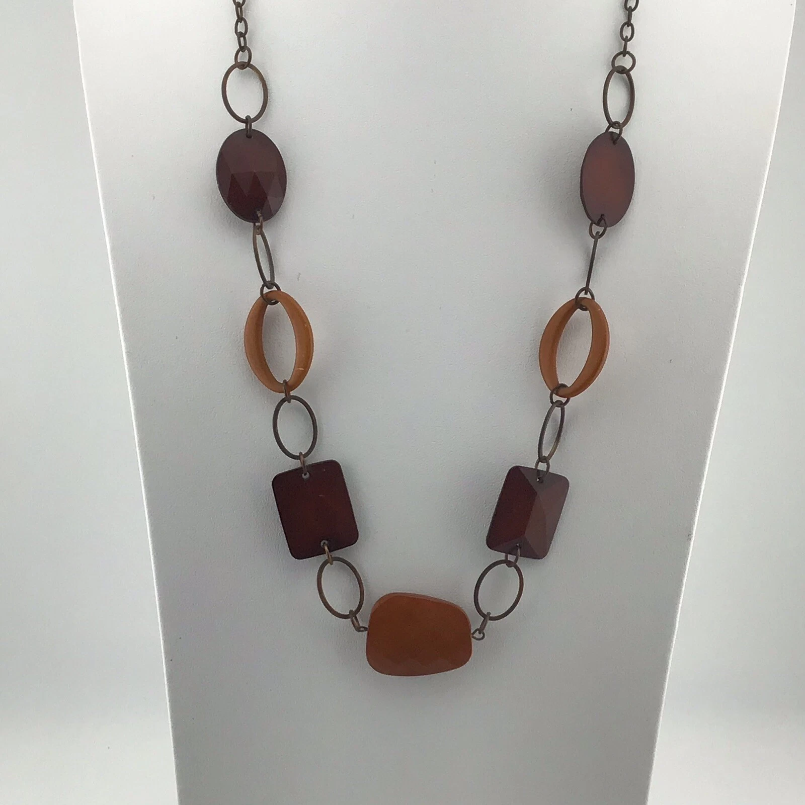 VETEMENTS Collana 26" Catena Perline Sfaccettate Moda Trend Strato Mod Elegante Costiera