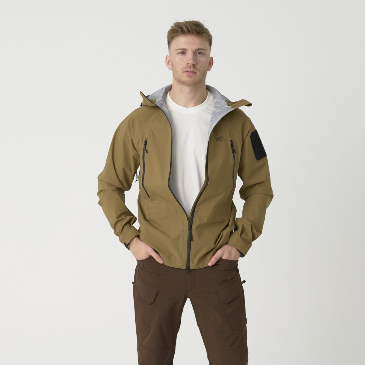 新品 kelen Hooded Jacket ミリタリーバックサテン 茶 40L Waterproof Jacket Squall Helikon Tex Hardshell Tactical