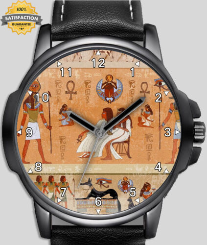 Egyptian Hunters Art Unique Wrist Watch FAST UK - Afbeelding 1 van 1