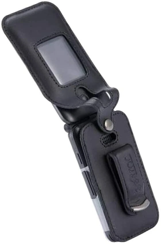 Fitted Leather Case with Belt Clip for AT&T Cingular Flip IV, Flip 4 (U102AA) - Image 3 of 4