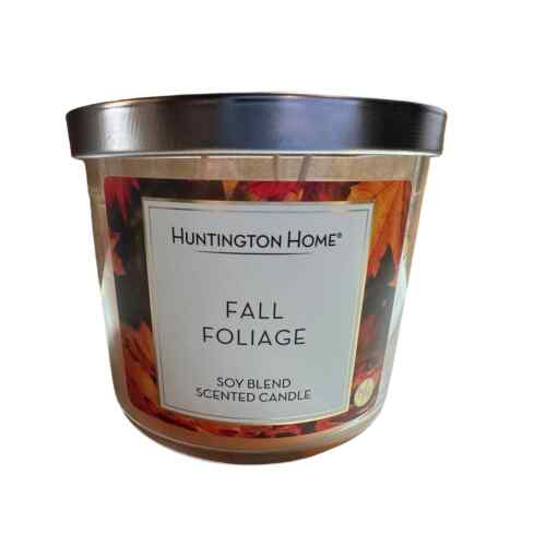 Huntington Home Soy Blend Scented 3-Wick Jar Candle, 14 oz. ~Fall Foliage~  - Picture 1 of 2