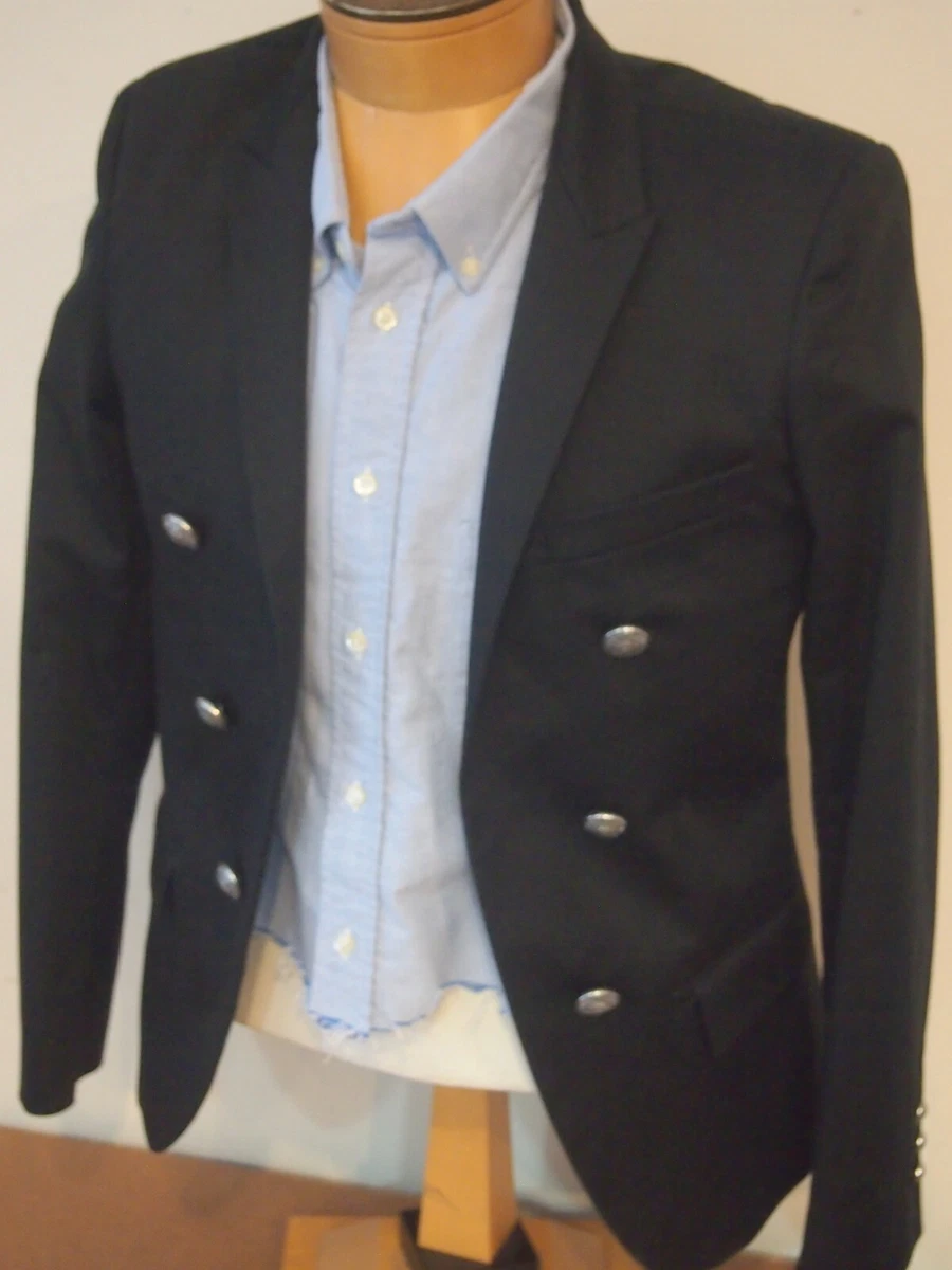 Balmain black clearance blazer silver buttons