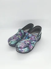 9004 Dansko Womens Lt Pro Watercolor Tooled Clog Size 38 EU 7.5-8US