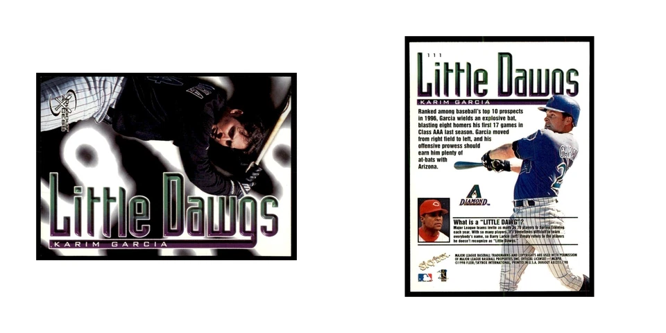 1998 SkyBox Dugout Axcess Karim Garcia Baseball Cards #111 - Image 3 of 3