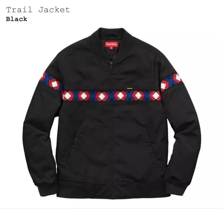 17ss Supreme Trail Jacket M Black-