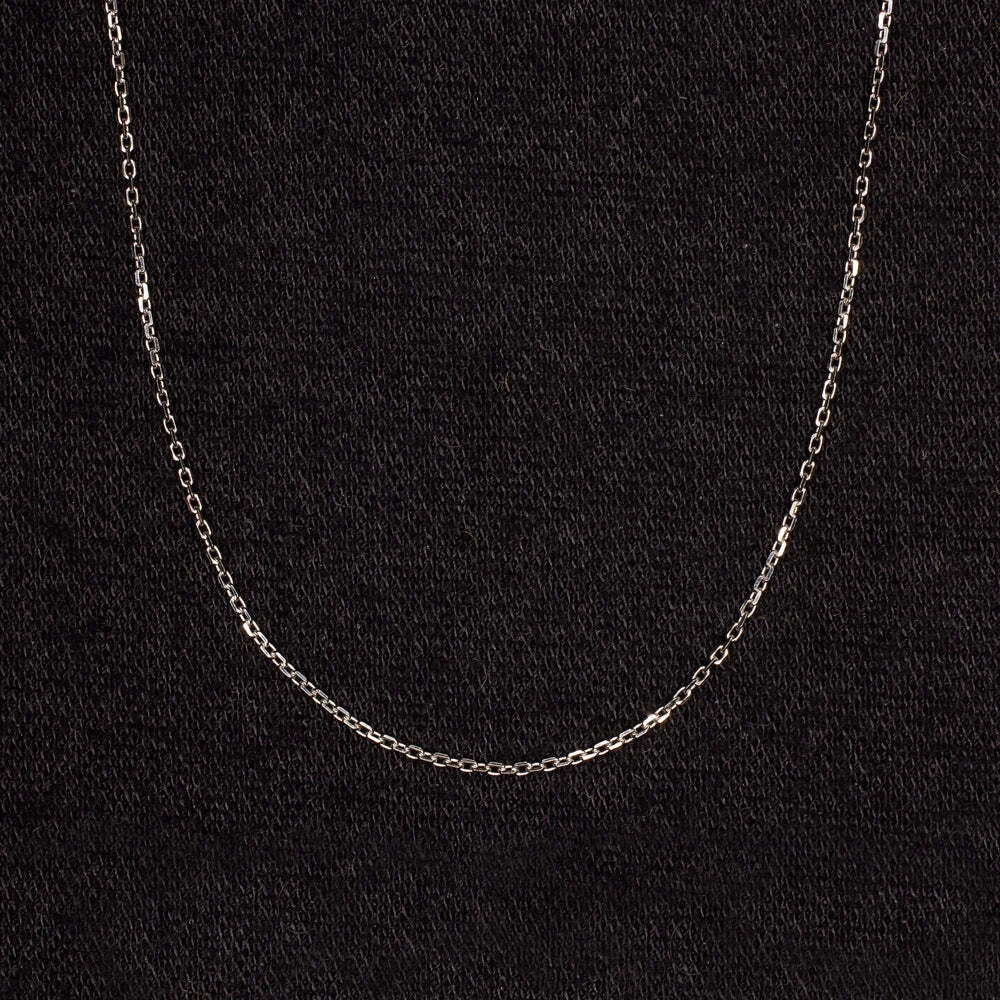 Thin white gold necklace deals