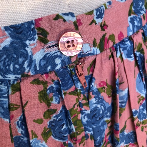 Dangerfield Skirt Womens 12 Pink Blue Floral Above Knee Gathered A-line Lined - Bild 8 von 15