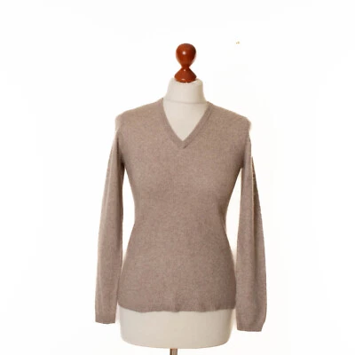 Pull femme beige 55 % soie 45 % cachemire taille XS/S 12462 - Photo 1/4