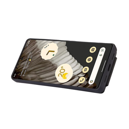 Funda protectora con soporte de anillo de metal de cuero ranuras para tarjetas a prueba de golpes para teléfono Google Pixel - Imagen 17 de 49