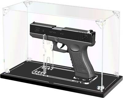 Pistol Display Stand For Handgun - Safe & Secure Storage, Right To Bear Arms Design - Lake Erie Goods