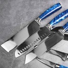 4PC Japanese Damascus pattern Stainless Steel Kitchen Chef Knives Set &Scabbard — photo 3