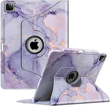 For iPad Pro 12.9 4th Gen 2020/3rd Gen 2018 Rotating Case Smart Stand Cover