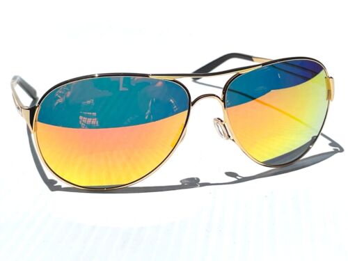 NEW Oakley CAVEAT Polished Gold Aviator POLARIZED Galaxy Ruby Sunglass 4054 - Picture 3 of 12