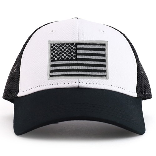 Black Grey American Flag Patch Youth Size 6 Panel Baseball Cap- FREE SHIPPING - Picture 15 of 22