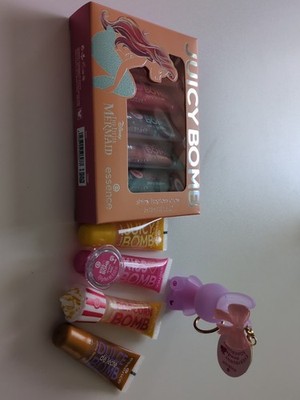 Essence Juicy Bomb Arielle  Somebunny Kiss Bomb Dulce de Leche Popcorn Honey