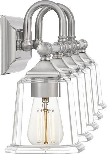 Quoizel Nicholas 41 3/4"W Brushed Nickel 5-Light Bath Light - Picture 4 of 5