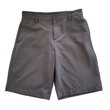 Slazenger Gray Golf Shorts Boys Youth Size L Grip Waist Pockets 9" Inseam