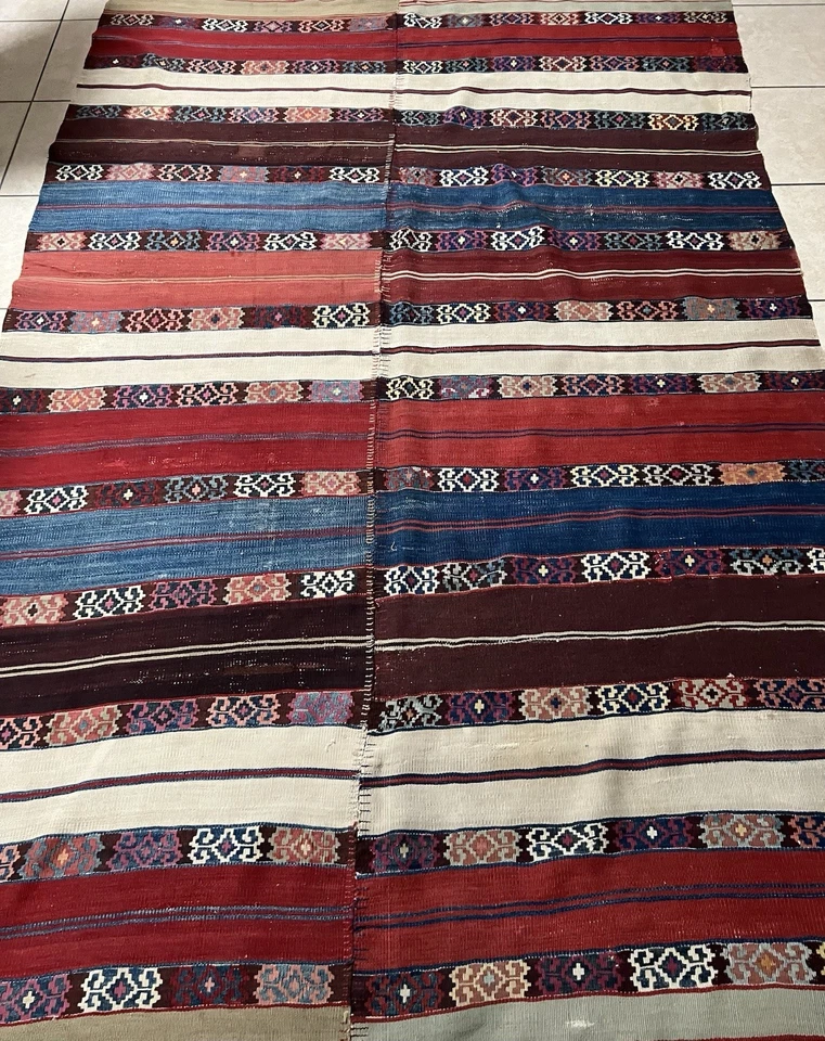 Kilim SIVAS de Anatolia de pavo del siglo XVIII o XIX Foto 4 de 4