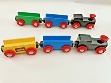 vintage 1990s brio wooden train cars lot