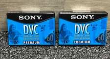 Sony DVC Digital Video Mini DV Premium Cassette Tape 60 Minutes LP-90 - Lot of 2