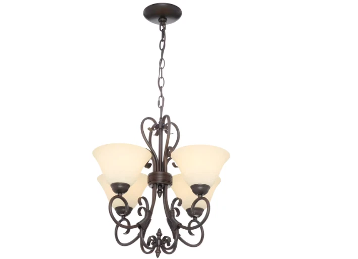 Golden Lighting Homestead Collection 4-Light Rubbed Bronze Chandelier NEW - Image 2 of 4