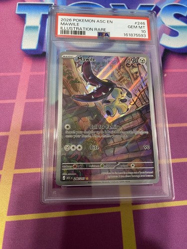 2026 POKEMON ASC EN-ASCENDED HEROES ILLUSTRATION RARE #246 MAWILE PSA 10 RARE
