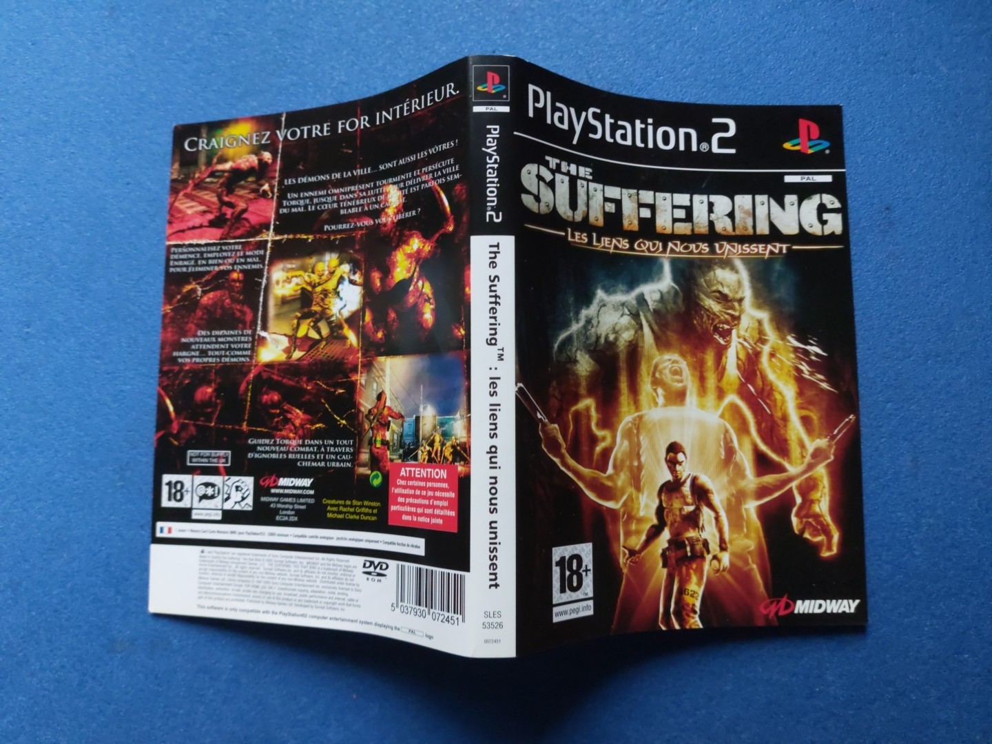 PS2 Playstation 2 Jaquette Cover The Suffering Les Liens Qui NOus Unissent