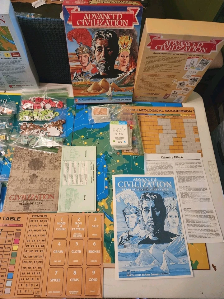 Civilization Base & Advanced & Western Expansion Map Avalon Hill COMPLETE game - Image 4 of 4