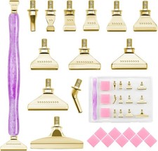 22PCS DIY Diamond Art Pen Painting Tool Set - Metal Threaded Tip Accessories Gem