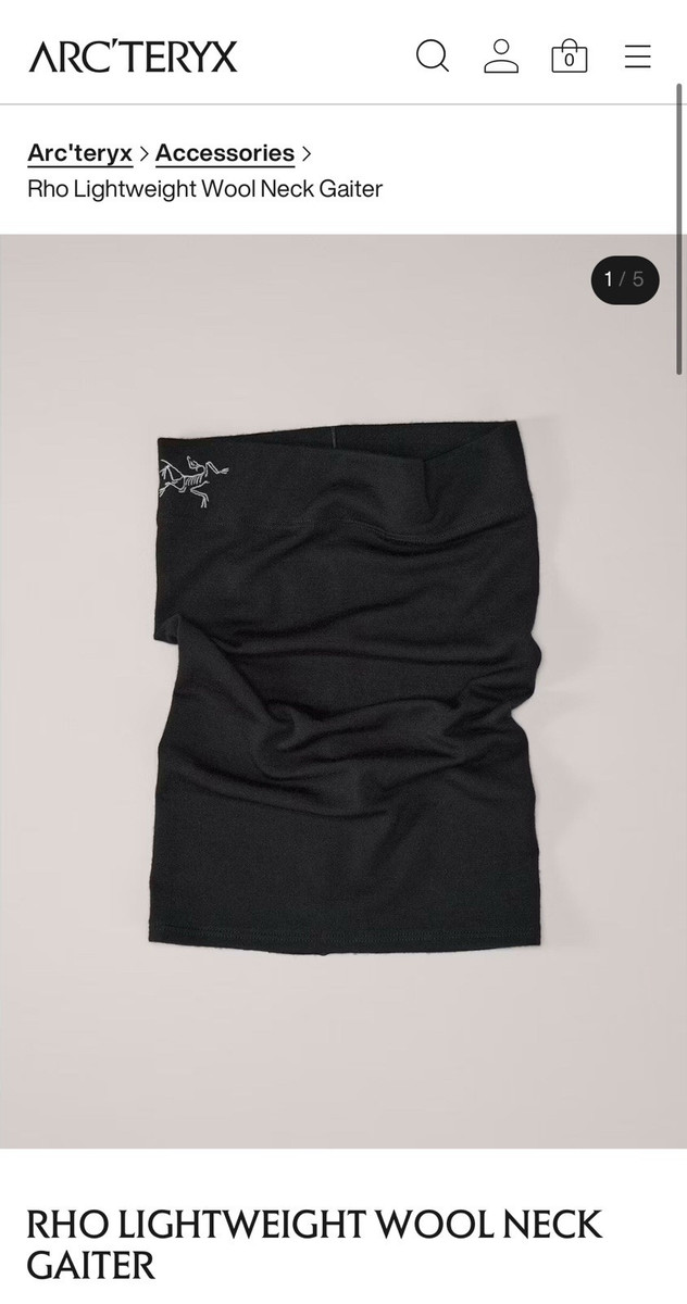 Arcteryx RHO LIGHTWEIGHT WOOL NECK GAITER NWT Fast Shipping Arcteryx RHO LIGHTWEIGHT WOOL NECK GAITER NWT Fast Shipping