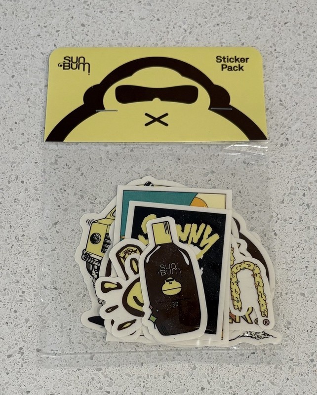 Sun Bum Summer Sticker Pack. 10 Different Stickers In Pack