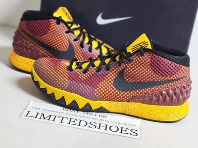 Nike Kyrie 1 ID Burgundy Red Yellow Black 747423-991 Men US 11