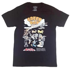 Green Day Dookie Men's Black Graphic T-Shirt New